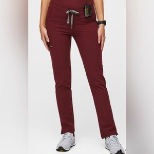 Wear Figs Burgundy Yola Scrub Pant XS